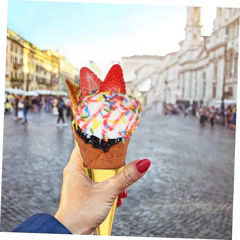 Realistic Fake Ice Cream Model PVC Display Prop For Dessert Shop Photography - Image 3